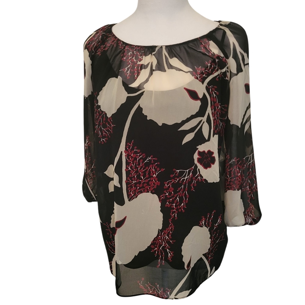 Talbots Floral Layer Blouse sz SP